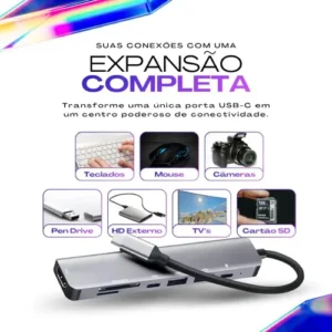 Adaptador Hub Usb-c 7 Em 1 Usb E Hdmi 4k Compatível Macbook - Imagem 5