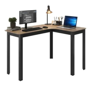 Mesa em L Orgânica Curva 120cm para PC Escrivaninha de Canto Home Office Design Industrial Moderno Gamer, Estação de Trabalho Angular para Escritório – Modelo Legos - Imagem 5
