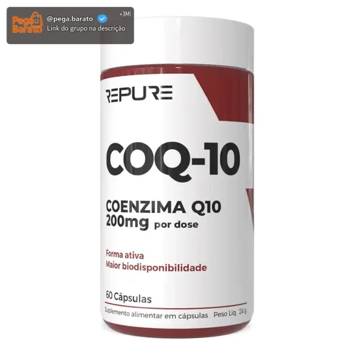 Coenzima Q10 200mg 100% Pura Alta Absorção Coq 10