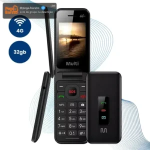 Celular Simples Flip Vita 4g Cor Preto P9227 Multi - Imagem 1