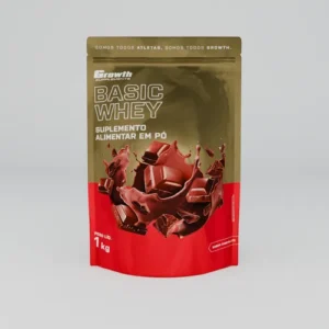 Basic Whey 1kg Growth Supplements - Chocolate - Imagem 2