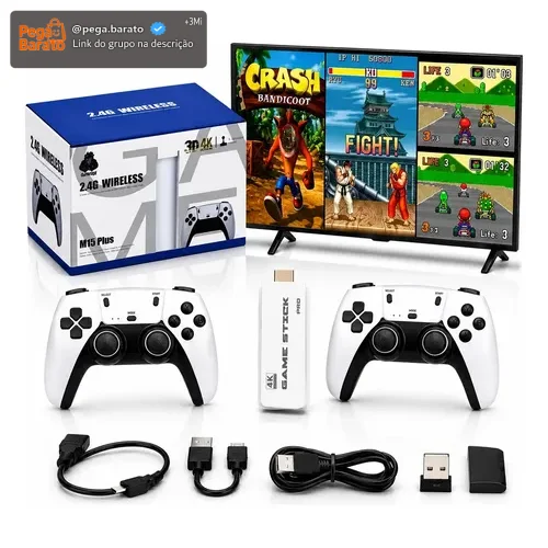 Conversor Video Game 4k Hdmi Adaptador Game Stick 2 Controle
