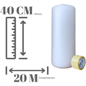 Plástico Bolha Bobina 40cm x 20m Proteção Embalagem Envios Mudança 20 Micras De Espessura - Imagem 9