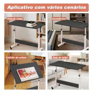 Mesa Notebook Altura Ajustável Tampo Reclinável Vie Idéale Preto - Imagem 7