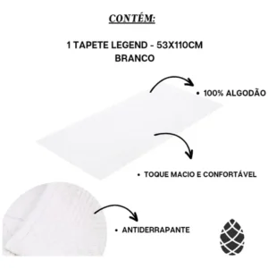 Tapete Para Casa 53x110cm Buddemeyer Legend Branco - Imagem 8