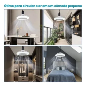 Ventilador de Teto LED com Controle Remoto 30W Bivolt Luz Branco-frio - Imagem 7