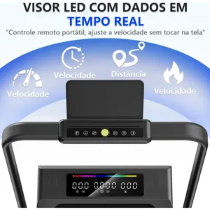 Esteira Elétrica Ergométrica Residencial Dobrável C/tela Led - Imagem 3