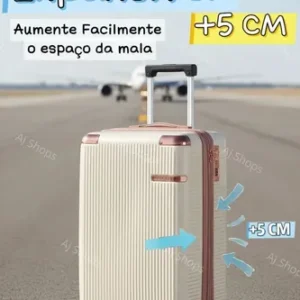 Mala de Viagem de Bordo ABS Sweet Studio com Rodas Duplas 360° para Cabine – Rosa - Imagem 5