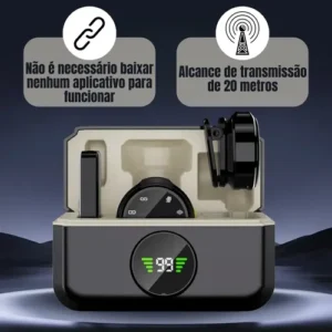 Microfone Lapela Mymotors Preto Sem Fio Tipo C - Imagem 3