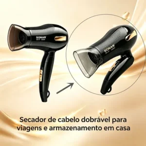 Secador De Cabelos 220v Bivolt 240v Quente Frio Temperatura - Imagem 3