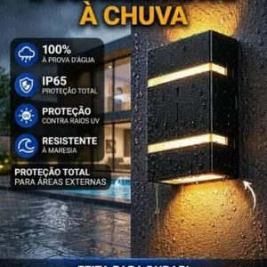 Kit 10 Luminária Arandela Parede Muro 2 Facho 2 Friso Bivolt - Imagem 7