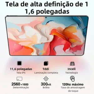 Tablet Hancdon Tab Android 15 Kit Completo com Caneta e Teclado 11.6" HD, 16GB RAM e 512GB - Imagem 8