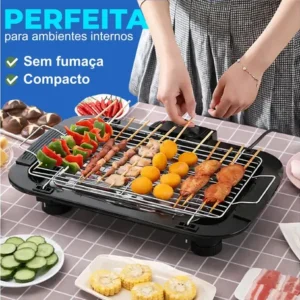 Churrasqueira Elétrica Tamanho Grande Steak Grill Sem Fumaça Para Apartamento 110v Preto - Aero Home - Imagem 6