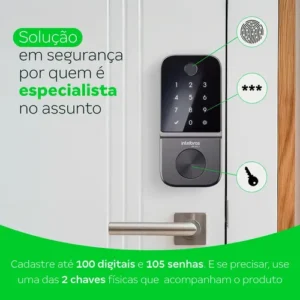 Fechadura Digital de Embutir Biométrica FR 221V Intelbras - Imagem 6