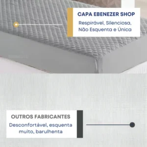 Capa Colchão Impermeável Protetor Matelado Solteiro Antialérgico Antixixi Macio Silencioso E Não Esquenta Cinza - Imagem 5
