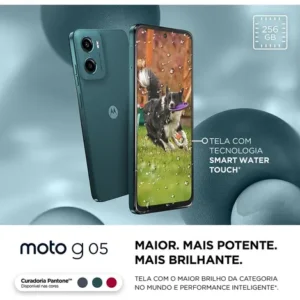 Smartphone Motorola Moto G05 - 256gb 12gb (4gb Ram + 8gb Ram Boost) E Camera 50mp Com Ai Bateria De 5200 Mah Tela 6.7 Com Superbrilho - Verde - Imagem 4