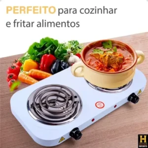 Fogão Fogareiro Elétrico Portátil 2 Bocas 2000w 110v Potente - Imagem 4