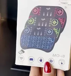 Mini Controle Led Teclado Sem Fio Smart Tv Box Netflix Cor Do Teclado Preto Exbom Bk-bti8 - Imagem 14