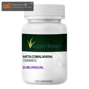 Vitamina B12 Metilcobalamina 1.000mcg 120cp Sublingual - Imagem 1
