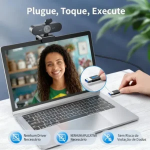 EMEET Nova 4K Webcam 1080P 60Fps Camera Para Pc Streaming Microfone Kit Viedeo Conferencia Foco Automático Preto - Imagem 9