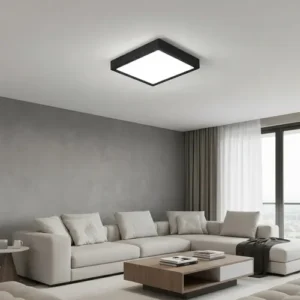 Plafon Led Quadrado Sobrepor Estrutura Preta Bivolt 110v/220v Painel Luminária Com Driver 18w Slim 20x20 Teto Quarto Sala Cozinha Corredor Escritório Forro Gesso Pvc Madeira 6500K Vmd Homecenter - Imagem 6
