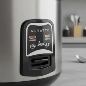 Panela Elétrica de Arroz Agratto PAI6X 400W Inox com Tampa de Vidro Antiaderente Função Aquecer para Arroz e Legumes Compacta - Imagem 9
