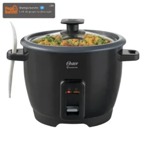 Panela de arroz Oster, 7 xícaras, antiaderente, CKStrcb7dfblk preta 50 Hz - Imagem 1