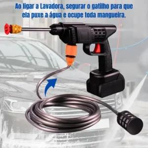 Lavadora Lava Jato Portatil Pressao 2 Baterias + Maleta - Imagem 5