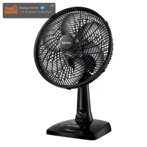 Ventilador De Mesa ou Parede Ultra Mondial 50w V-30-6p-b Material Das Pás Plástico Quantidade De Pás 6 Cor Preto - Imagem 1