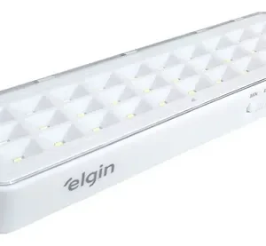 3 Luminárias Emergência Elgin Recarregável Lampada 30 Leds - Imagem 6