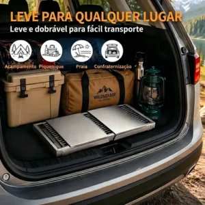 Churrasqueira Portátil Inox Dobrável ASSISTOOL Aço Inoxidável Carvão Pequena - Imagem 8