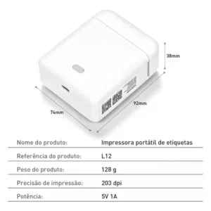 Impressora Termica Mini Etiqueta Portatil Bluetooth +5 Rolo - Imagem 9