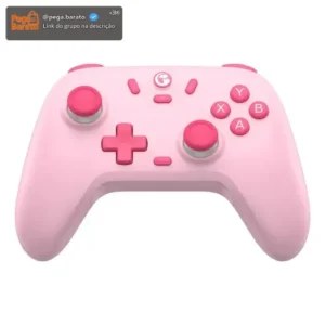 Controle Gamesir T4 Nova Lite Sem Fio Para Pc Switch Android Ios Steam Celular Hall Effect Cor Rosa - Imagem 1