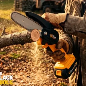 Motosserra Mini BTS-100 Bateria Recarregável 21v The Black Tools Cor Amarelo - Imagem 7