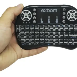 Mini Controle Led Teclado Sem Fio Smart Tv Box Netflix Cor Do Teclado Preto Exbom Bk-bti8 - Imagem 10