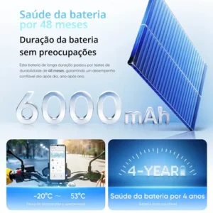 Celular Smartphone Realme Note 80s 128gb 4gb Ram Dual Sim Azul Bateria 6000mah Ultrafino 7,94 Mm Resistência À Poeira E Água Ip54 - Imagem 3