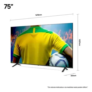 Smart TV 4K 75" LG QNED73 Portal de Games Processador AI α7 Ger8 4K Super Upscaling Google Cast Integrado Controle AI Magic WebOS 25 Modo Esportes Alerta de Esportes - Imagem 3