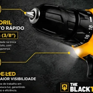 Parafusadeira Furadeira Bateria 12v Bivolt Com Acessórios - Imagem 4
