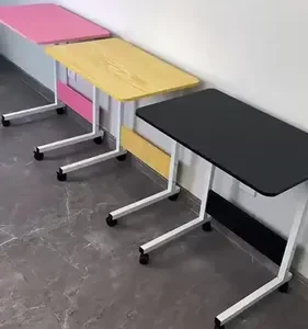 Mesa Lateral Ergonômica Multiuso Com Altura Regulavel E Rodinhas Mesinha Notebook Laptop Cama Sofá Ajustavel Cor Madeira Luvinco - Imagem 2