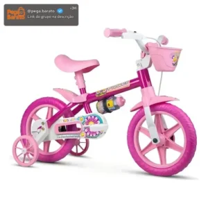 Bicicleta Infantil Aro 12 Nathor C/ Rodinhas Menino Menina Cor Flower Tamanho Do Quadro 12 - Imagem 1