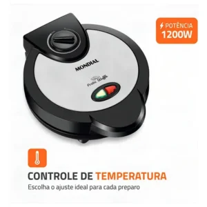 Máquina De Waffles Antiaderente Mondial Pratic Gw01 1200w - Imagem 5