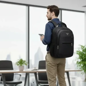 Mochila Notebook Impermeável Alça Reforçada Bolsa Grande Viagem Trabalho - Imagem 9