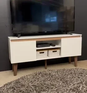 Rack Branco Para Sala - Estante Moderna E Compacta Branco - Imagem 2