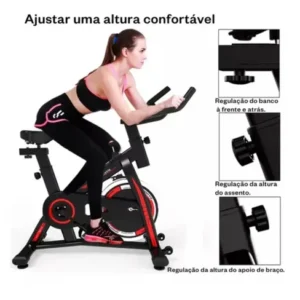 Bicicleta Spinning Ergométrica U Star Semi Profissional Bike Preto - Imagem 5