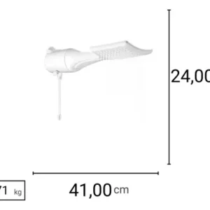 Chuveiro Loren Shower Ultra Eletrônica 7500w Lorenzetti Branco 7.5 Kw - Imagem 4
