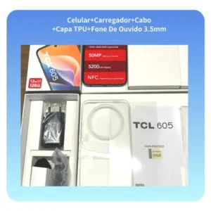 Smartphone TCL 128GB 50MP 12GB RAM 6.7" HD+ Octa-Core 5.200 mAh TCL 605 - Imagem 4