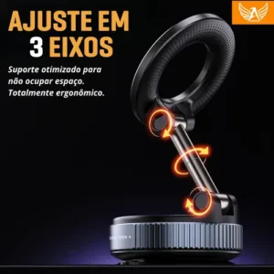 Suporte Celular Carro Magnético Rotativo 360dobrável Ventosa - Imagem 8