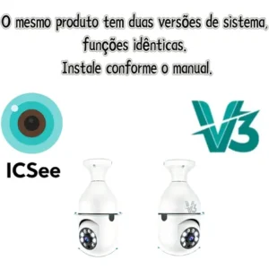 Câmera Segurança Ip Wifi 360 Lâmpada Prova Dágua Giratoria - Imagem 4