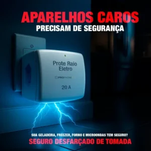 Prote Raio Bivolt Geladeira Tv 20a Proteraios Super Protetor Eletronico Adaptador De Tomada Benjamin 3 Pinos Inetro Anti Raios Proter Eletro Bivolt Lavadora Ar Condicionado Gamer Freezer Benjamim Dps - Imagem 6