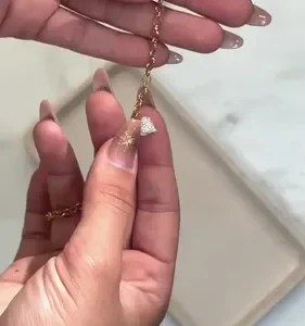 Pulseira Elos Portugues Com Pingente Coração - Imagem 3